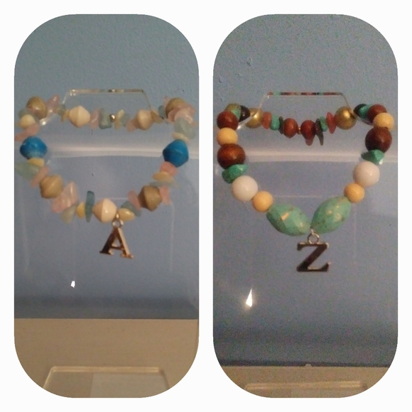 RELISTED INDIVIDUALLY Handmade Monogram Stretch Bracelets - Picture 2 of 5